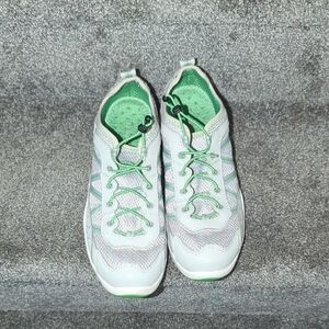 L.L. Bean Women's White and Green Athletic Shoes